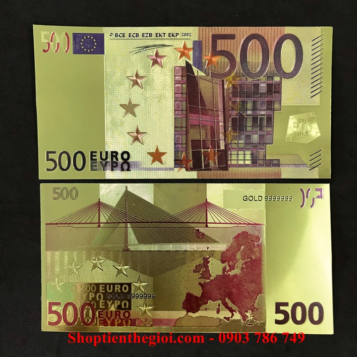 Tiền 500 EURO mạ vàng - SP000146